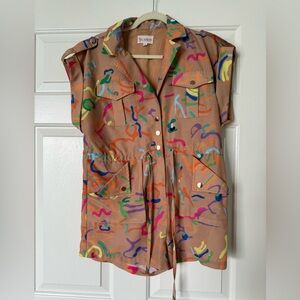 Super fun, colorful, short play suit